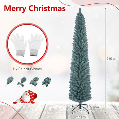2.1M Artificial Pencil Christmas Tree with 418 Full Branch Tips