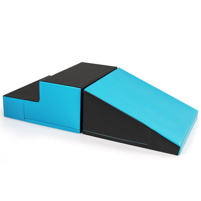 2-Piece Step and Slide Climber for Infants and Toddlers-Blue