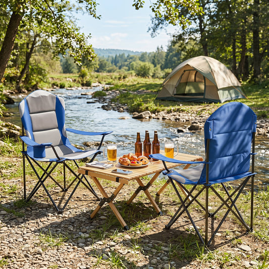 Folding Camping Chairs Navy image
