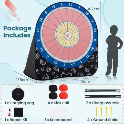 2-in-1 Giant Games Set with Connect 4 and Soccer Dart Board