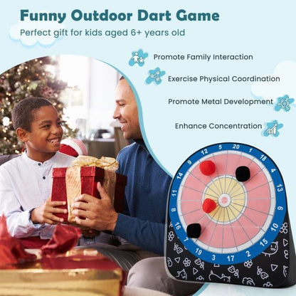 2-in-1 Giant Games Set with Connect 4 and Soccer Dart Board
