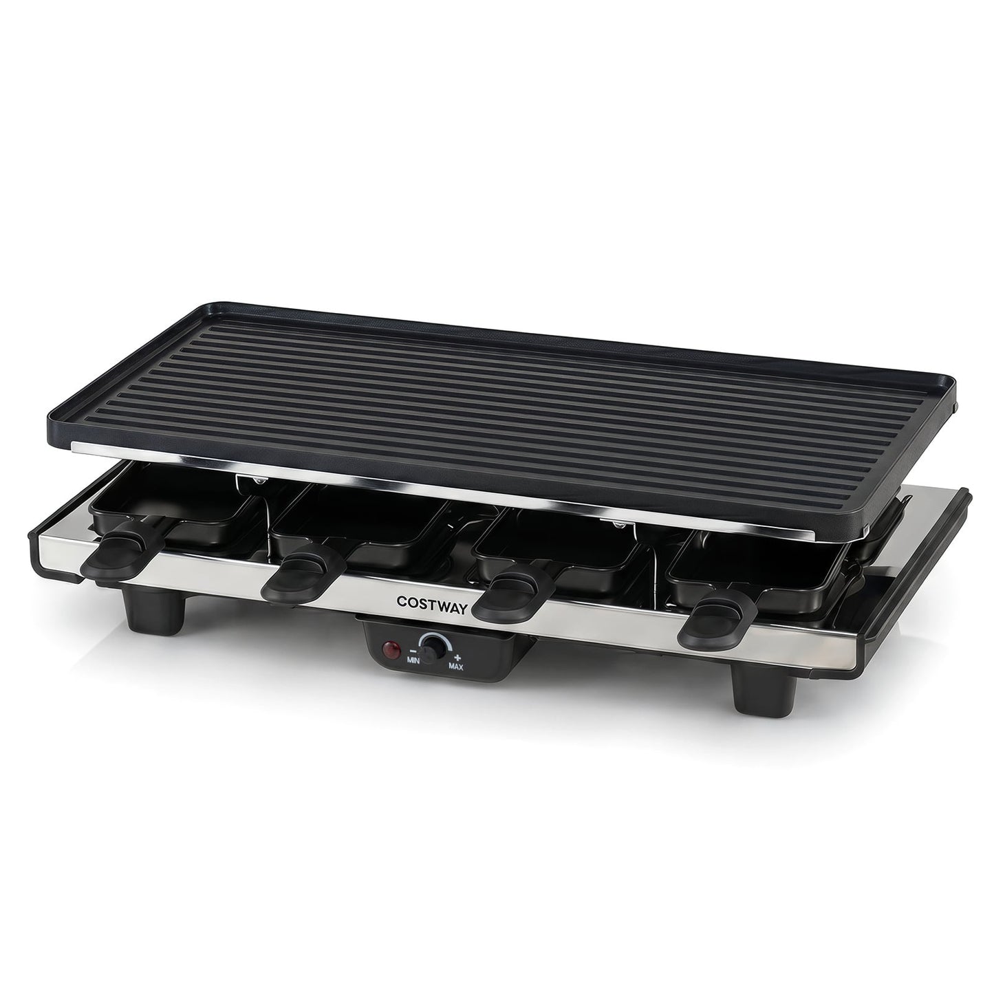 2-in-1 Table Grill and Griddle with Reversible Nonstick Plate