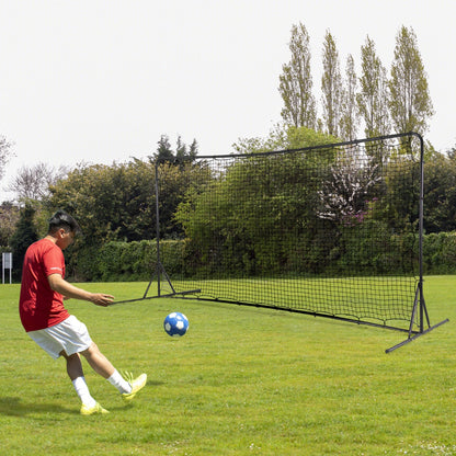 Portable Soccer Rebounder Net with Carry Bag, Sturdy Metal Frame-Black