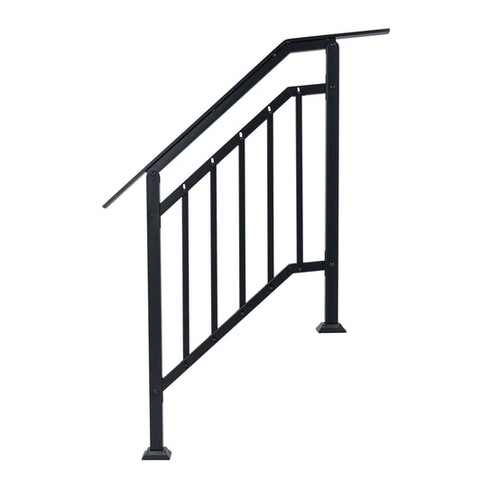 2 Pack Outdoor Handrails in Concrete