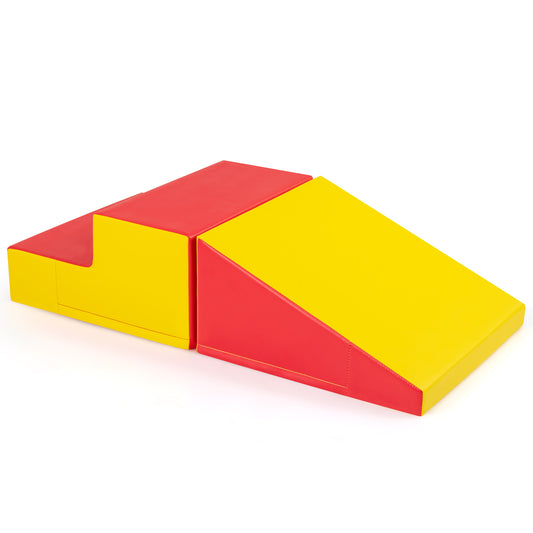 2-Piece Step and Slide Climber for Infants and Toddlers-Yellow