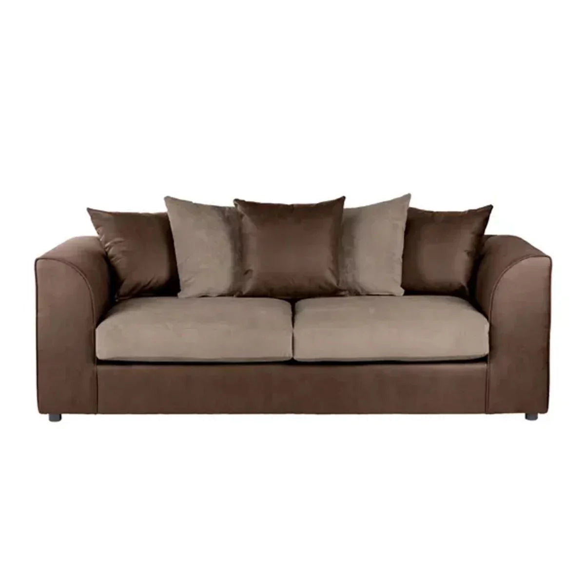 Blake Soft Faux Leather Chocolate Corner Sofa - Right and Left Arm