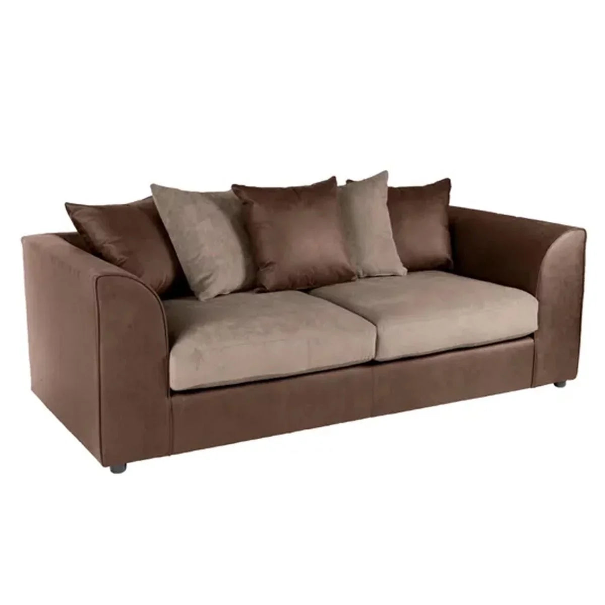 Blake Soft Faux Leather Chocolate Corner Sofa - Left and Right Arm