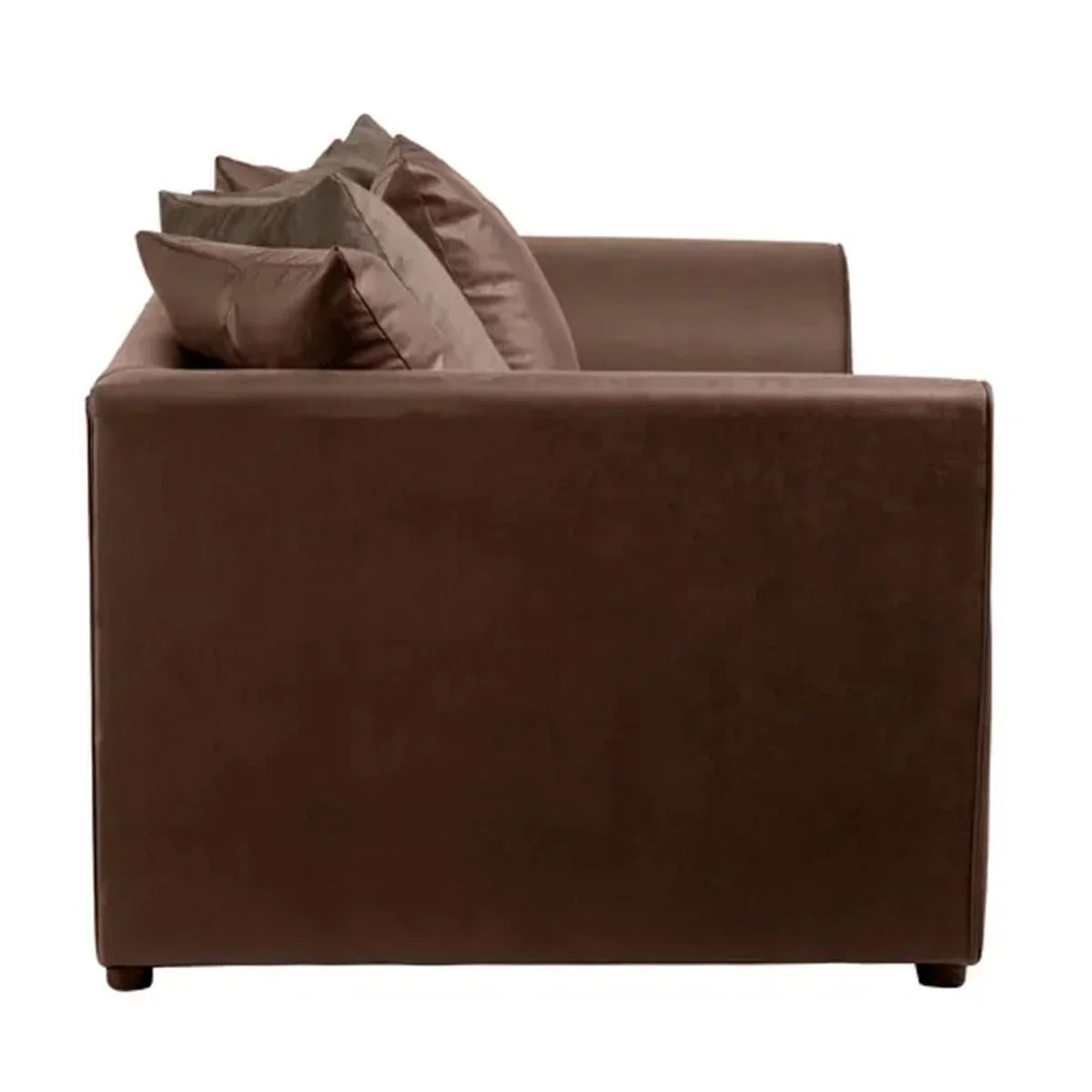 Blake Soft Faux Leather Chocolate Corner Sofa - Right and Left Arm