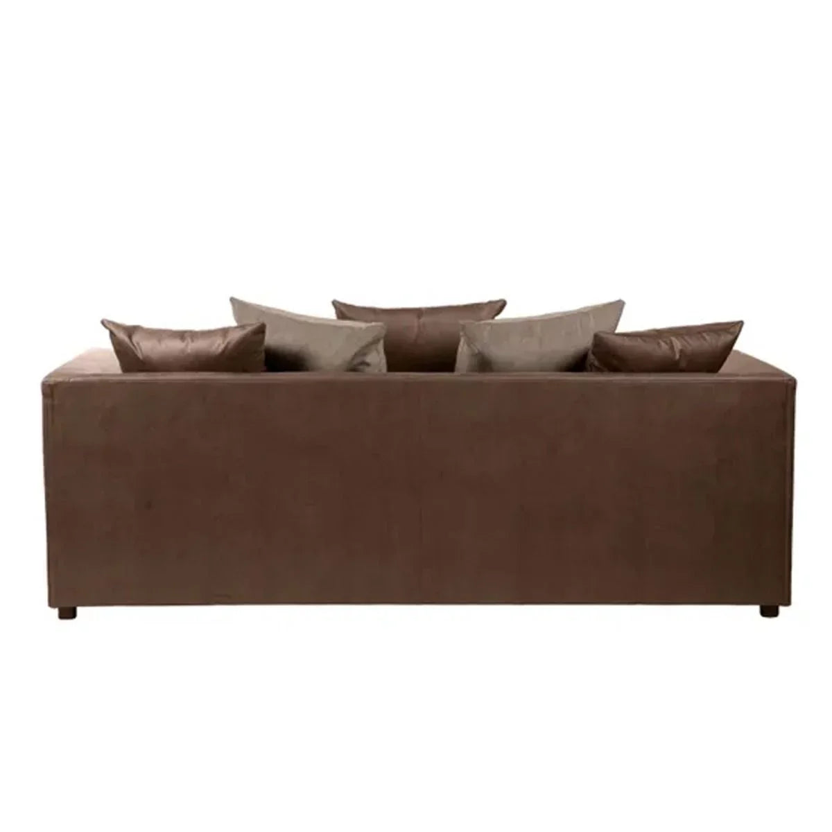 Blake Soft Faux Leather Chocolate Corner Sofa - Left and Right Arm