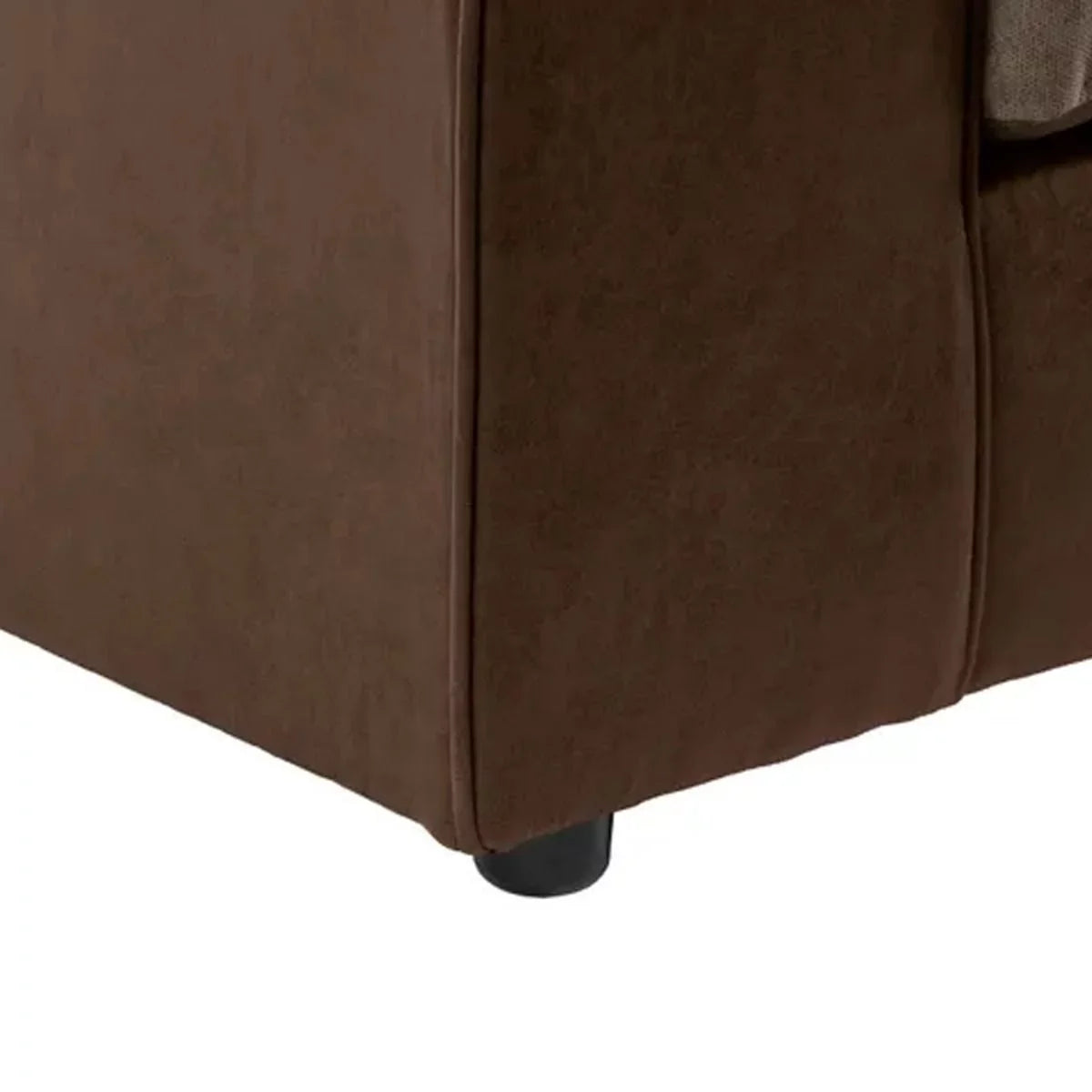 Blake Soft Faux Leather Chocolate Corner Sofa - Left and Right Arm