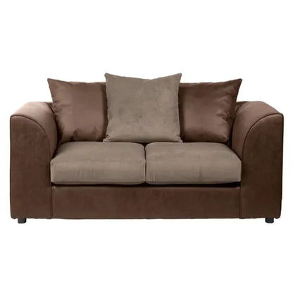 Blake Soft Faux Leather Chocolate Corner Sofa - Left and Right Arm