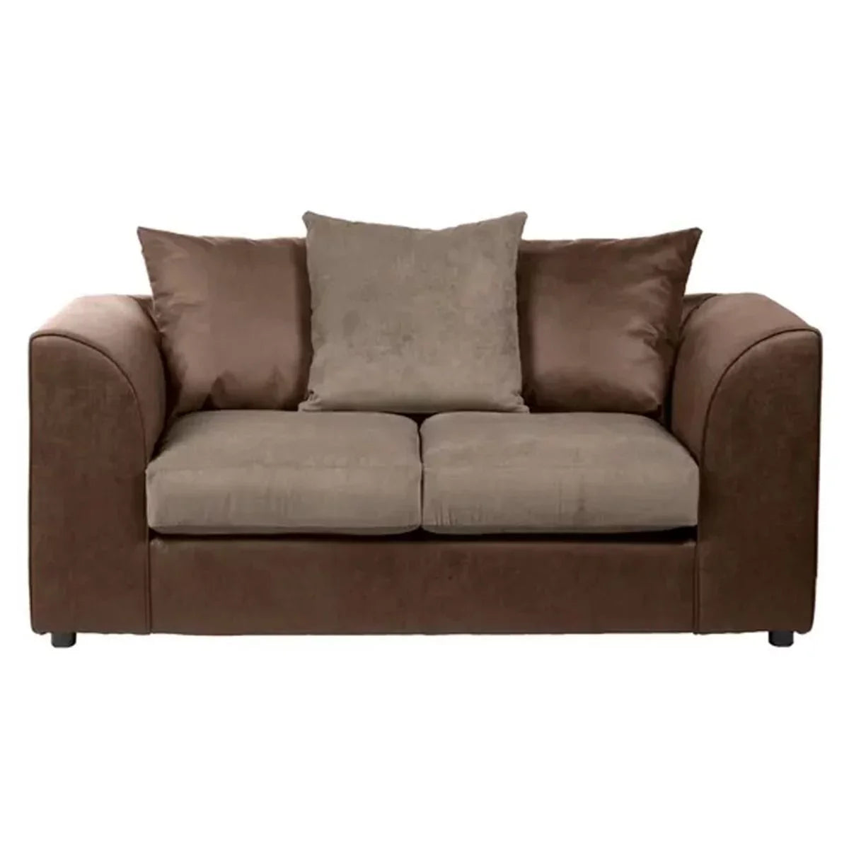 Blake Soft Faux Leather Chocolate Corner Sofa - Right and Left Arm