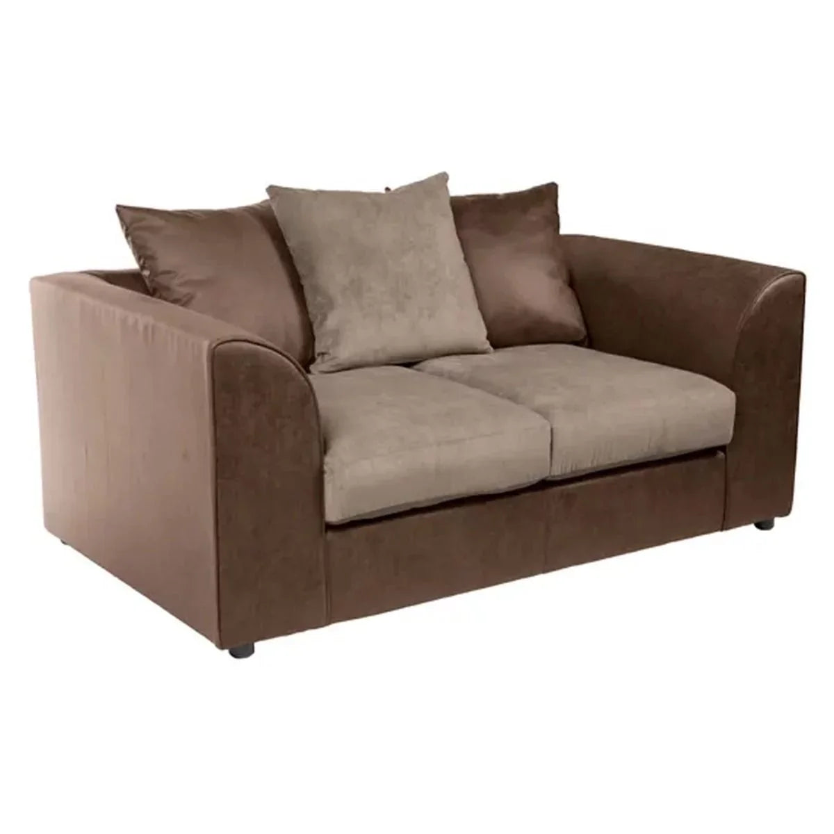 Blake Soft Faux Leather Chocolate Corner Sofa - Left and Right Arm