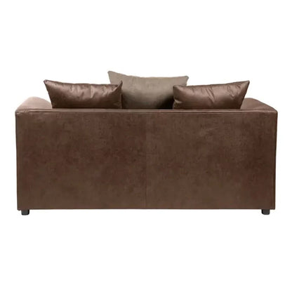 Blake Soft Faux Leather Chocolate Corner Sofa - Left and Right Arm