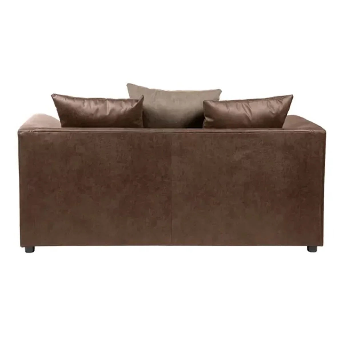 Blake Soft Faux Leather Chocolate Corner Sofa - Right and Left Arm