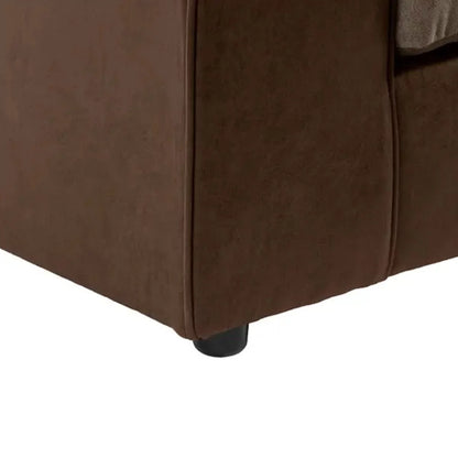 Blake Soft Faux Leather Chocolate Corner Sofa - Left and Right Arm