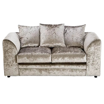 Arabia Crushed Velvet 2 Seater Sofa - Mink