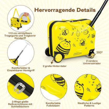 2 PC Kids Luggage Set with Spinner Wheels for Boys & Girls