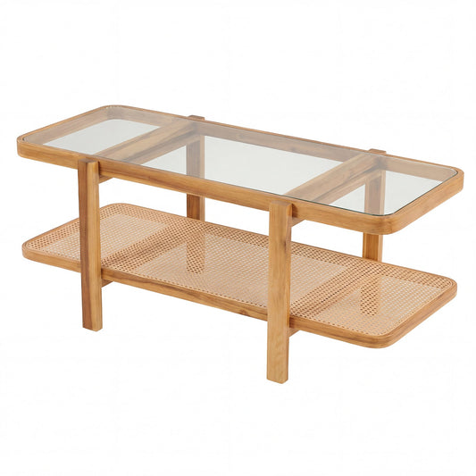 2-Tier Coffee Table in Light Brown