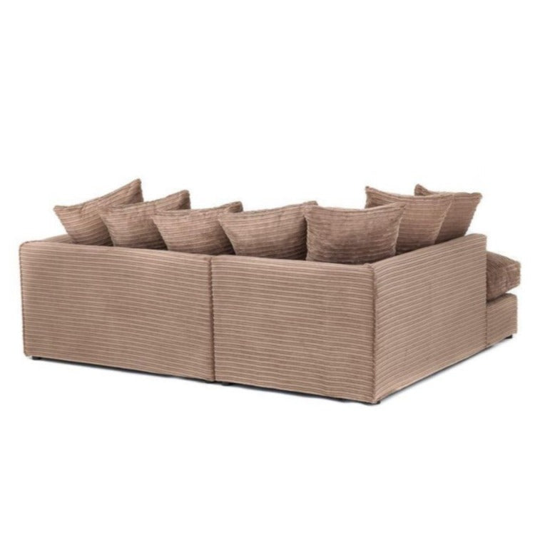 Porto Jumbo Cord Corner Sofa - Brown