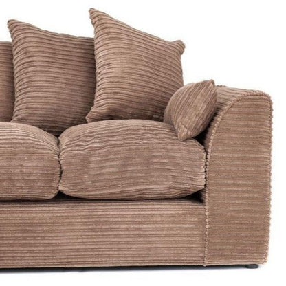 Porto Jumbo Cord Corner Sofa - Brown