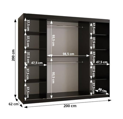 Parma III Sliding Door Wardrobe 200cm