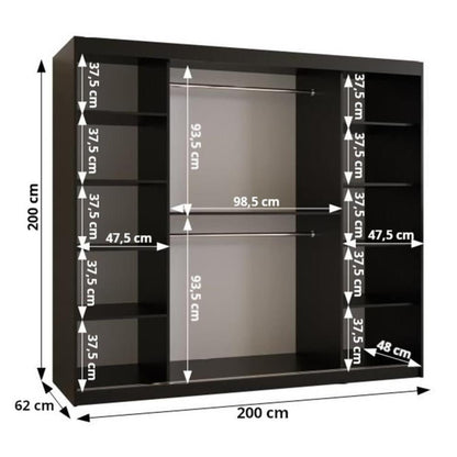 Larvik II Sliding Door Wardrobe 200cm