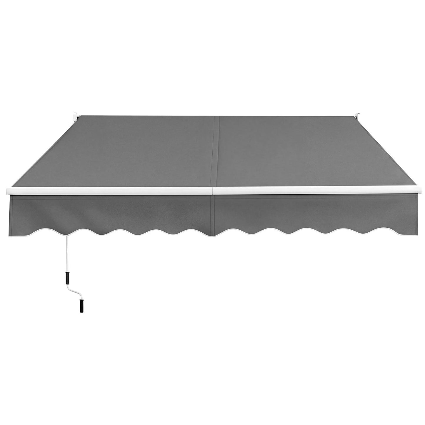 200 x 245cm Manual Retractable Awning with Adjustable Angle-Grey