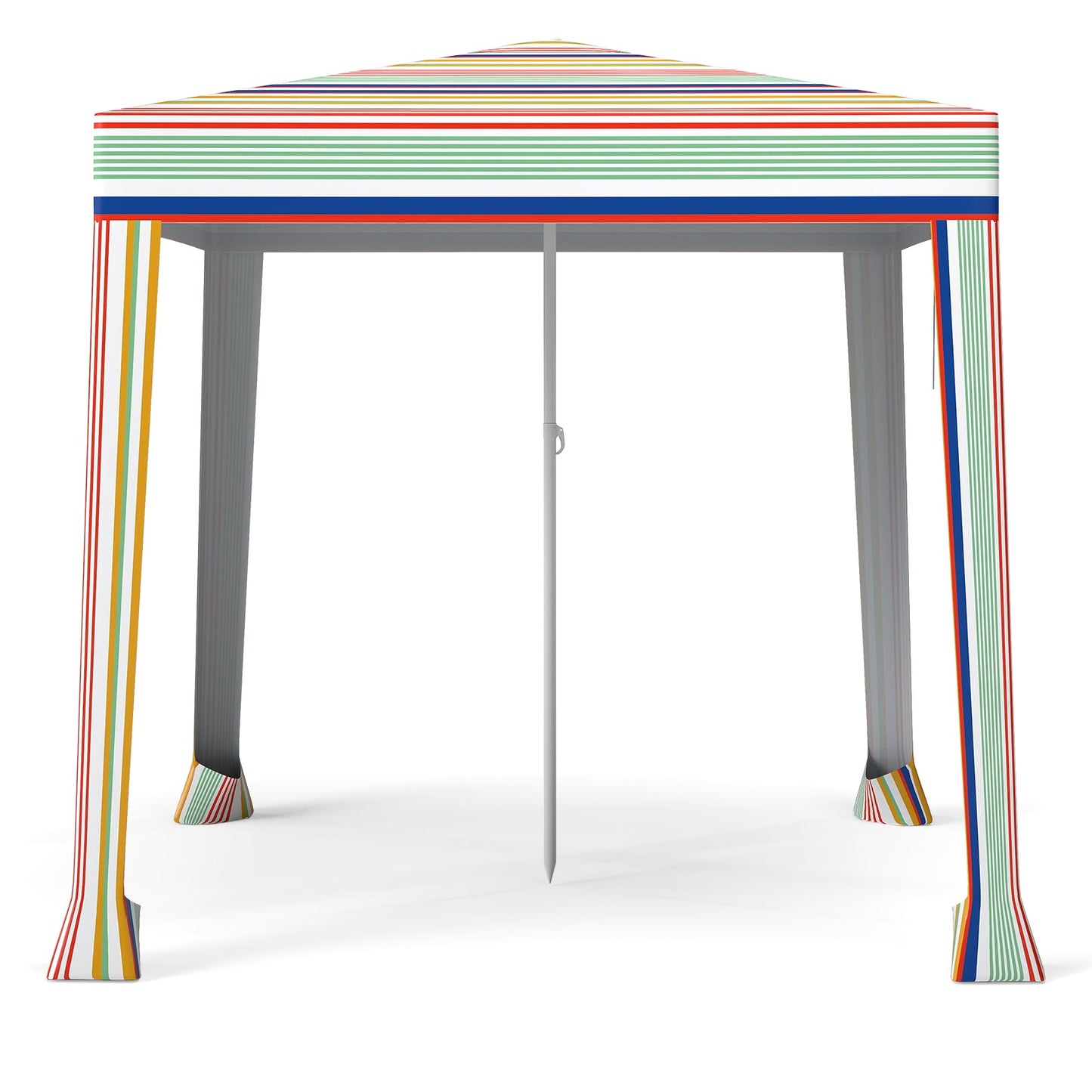 200 x 200 cm Beach Canopy Foldable Sun Shelter with Sandbags-Colourful