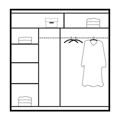 VISTA 203cm Sliding Door Wardrobe Black