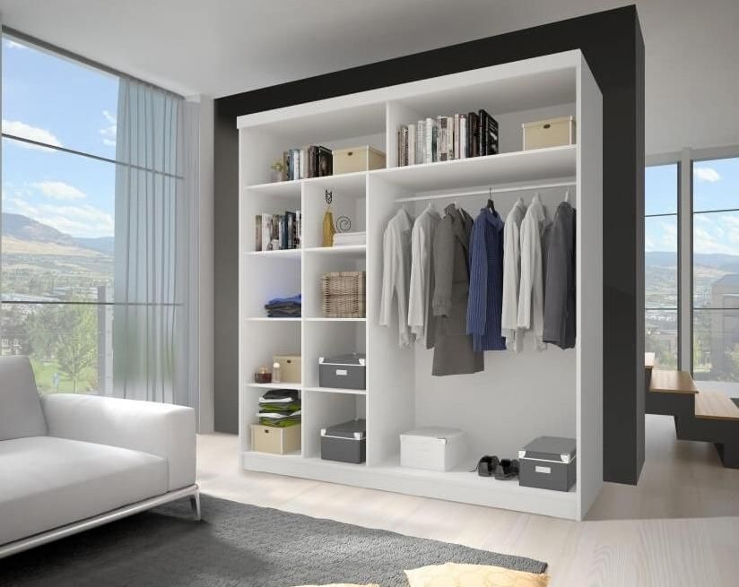 Mable-IX 2-Door Sliding Wardrobe - Wenge or White