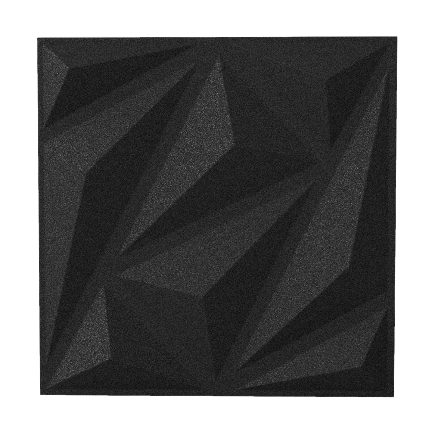 20-Pack 3D Acoustic Wall Panels with Diamond Texture-Black