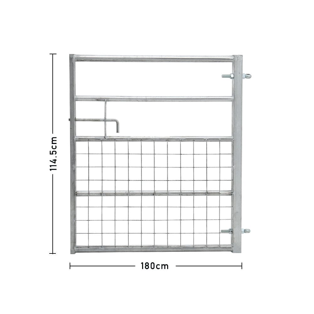 Durable Half Mesh Galvanized Metal Field Gate