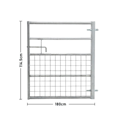 Durable Half Mesh Galvanized Metal Field Gate