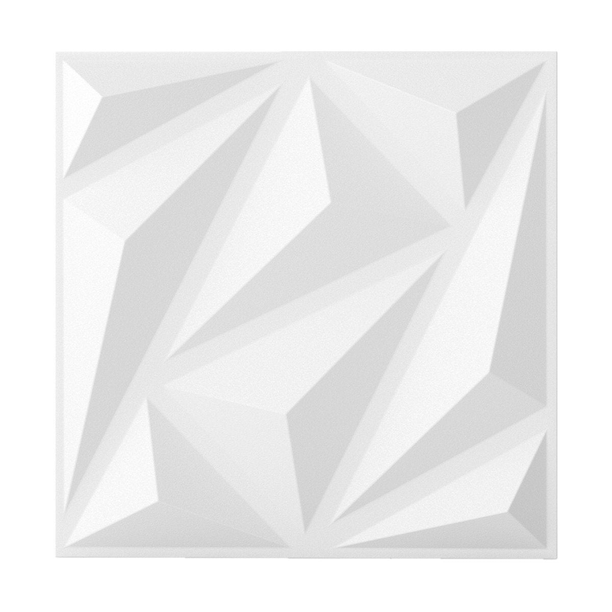 20-Pack 3D Acoustic Wall Panels with Diamond Texture-White