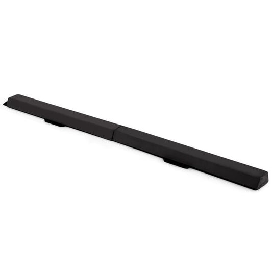 210 CM Folding Balance Beam with Removable Suede Cover and Non-slip Bottom for Kids-Black