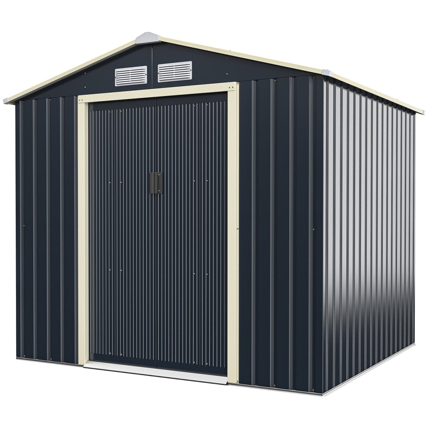 213cm x 191cm Outdoor Storage Shed Large Storage House with Sliding Door