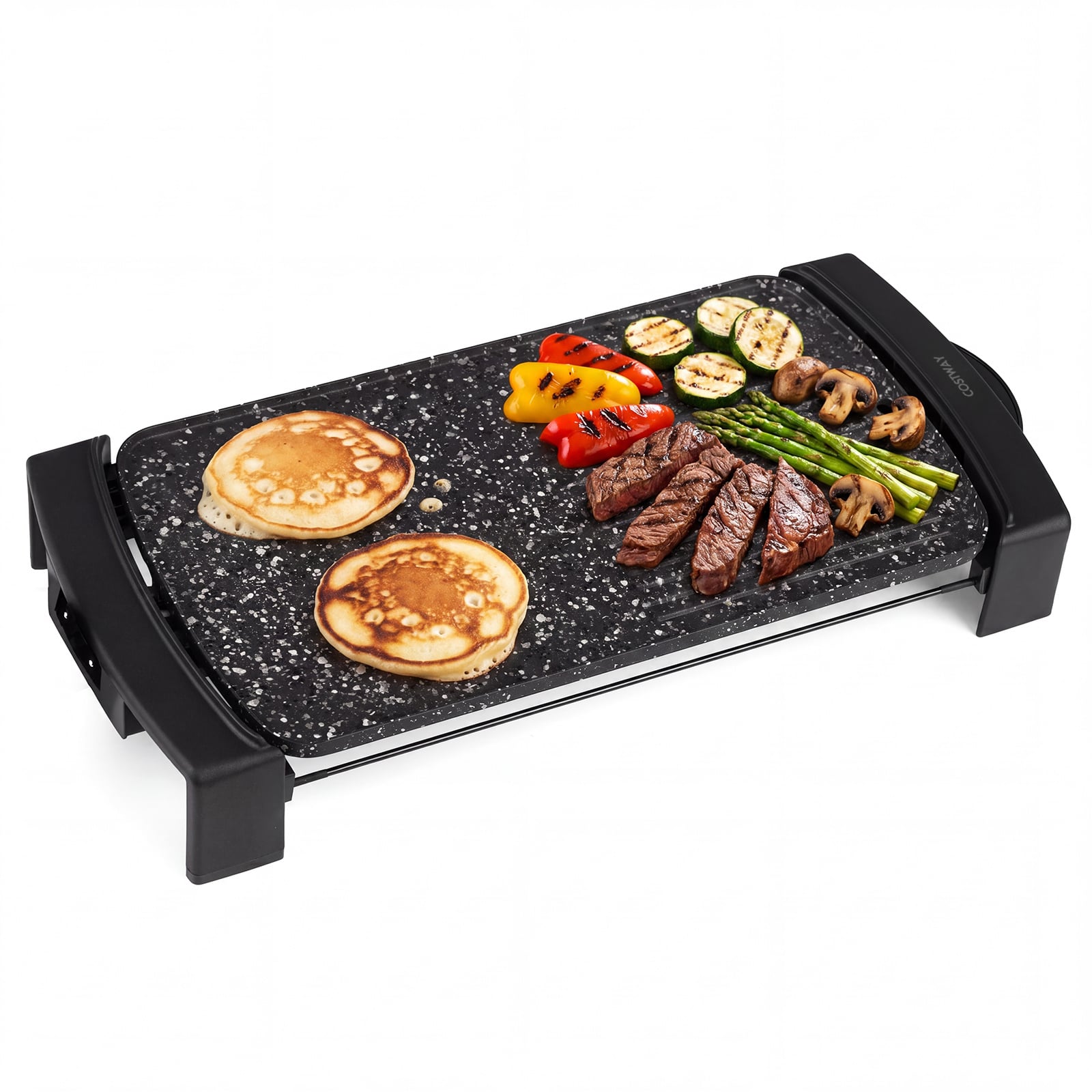 2150W Electric Griddle with 2 Nonstick Cooking Zones