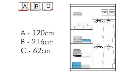 Massapequa Sliding Wardrobe - White