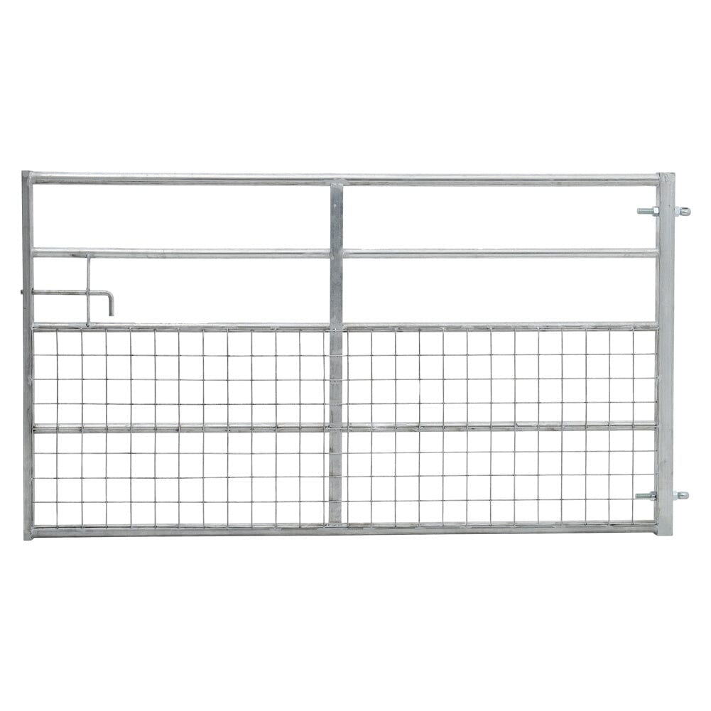 Durable Half Mesh Galvanized Metal Field Gate