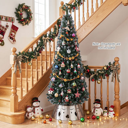 220 cm Christmas Tree and 70 cm Metal Tree Collar Set