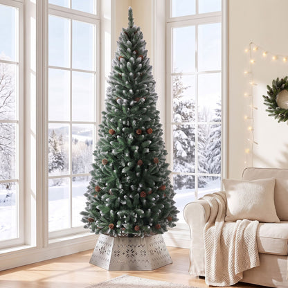 220 cm Christmas Tree and 71 cm Metal Tree Collar Set