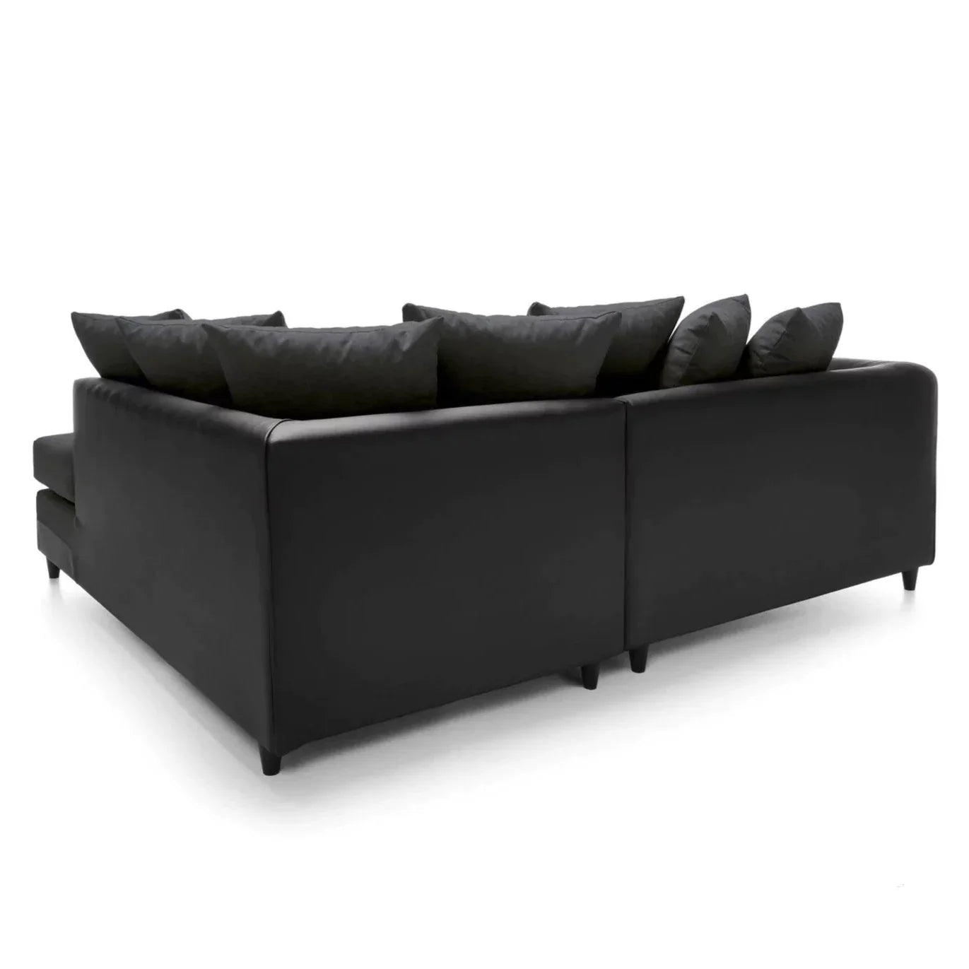 Linacre Corner Sofa - Right Arm Black and Charcoal