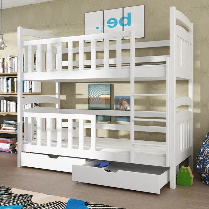 Wooden Bunk Bed Sebus with Storage