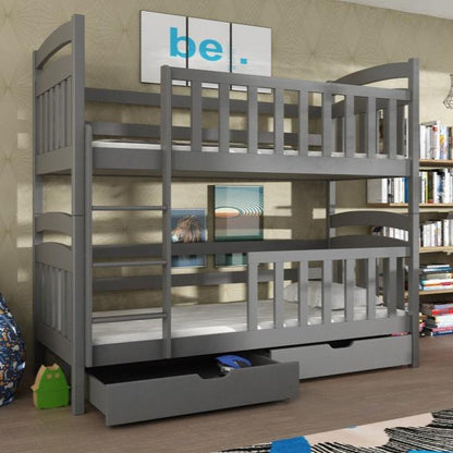 Woking Wooden Bunk Bed Sebus with Storage