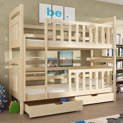 Woking Wooden Bunk Bed Sebus with Storage