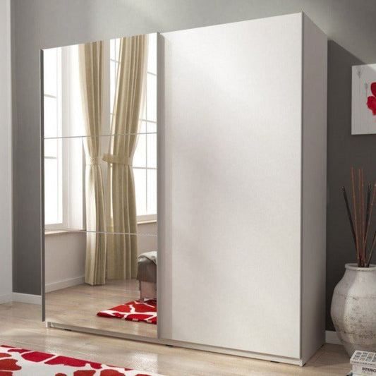 Micah 02 Sliding Door Wardrobe 200cm - White