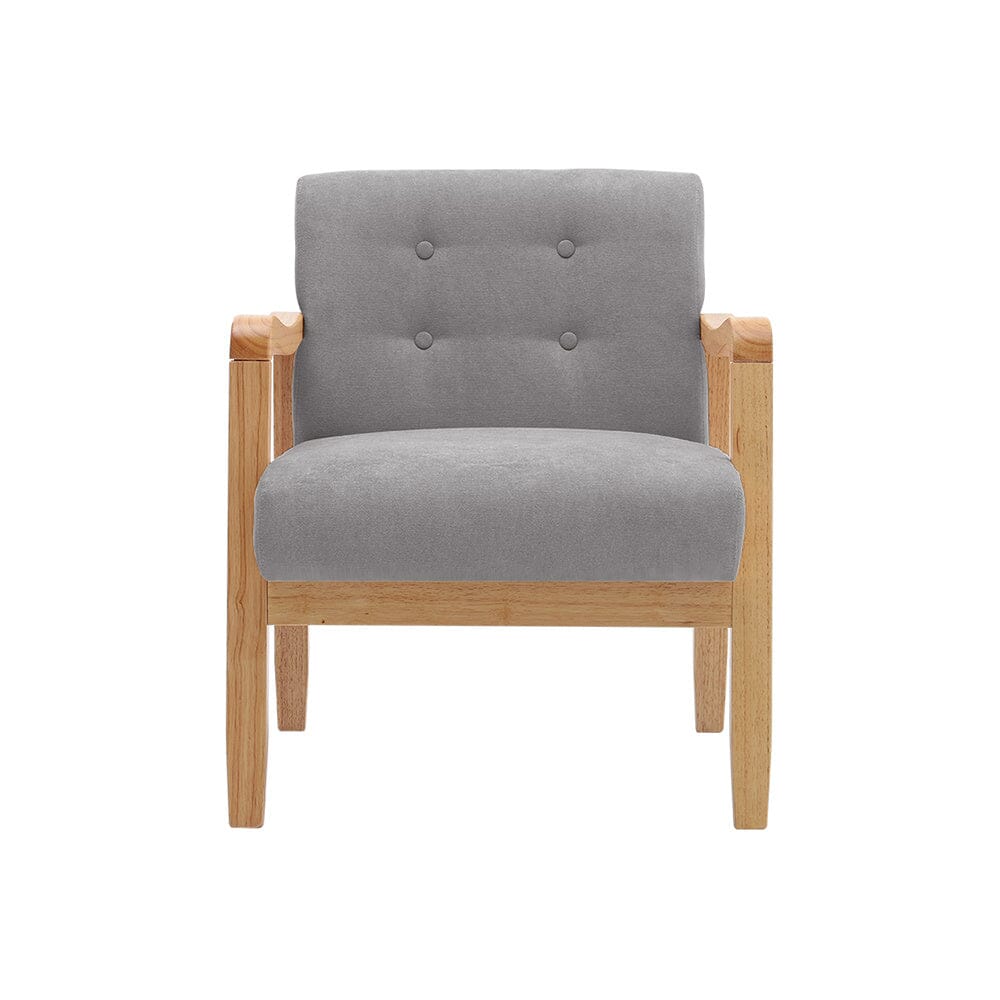 Wooden Armchair Upholstered Occasional Chair