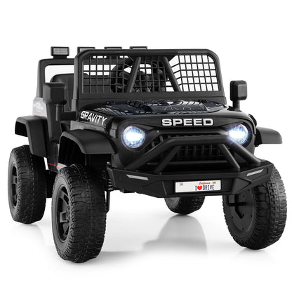 24V Battery Powered Ride On Car for Kids with Parent Remote Control-Black
