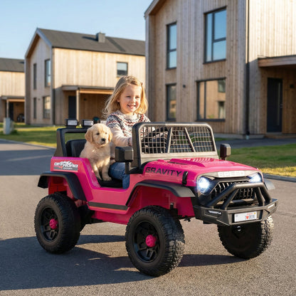 24V Battery Powered Ride On Car for Kids with Parent Remote Control-Pink